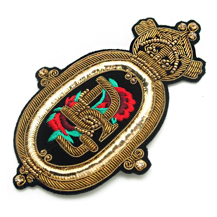 东莞厂家批发立体真金属丝印度绣英伦风肩章胸章服装箱包香蕉黄色视频在线观看